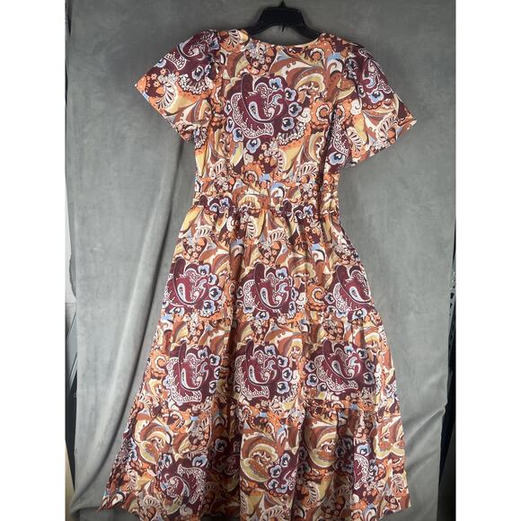 Anthropologie The Somerset Maxi Dress Size Large Geometric Print - Picture 8 of 9